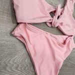 Pastel pink front tie bikini Photo 0