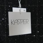 Kasper  Boat-Neck Long-Sleeve Plaid Sequin Top Medium Long Sleeve Blouse Photo 8