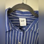 Gap  The Big Shirt Blue Striped Small Photo 2