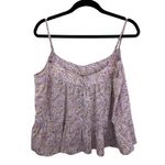 J. Crew Ruffle Tank Top Pink Paisley Large NWT Babydoll Cami Y2K Fairy Cottage Photo 1