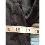 Bobeau  Top Black V-Neck Long Sleeve Flocked Hearts Hi-Low Hem Womens Size (L) Photo 7