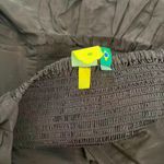 Farm Rio NWOT  Maxi Dress Size M Black Print Puff Sleeves Plant Short Sleeve Photo 11