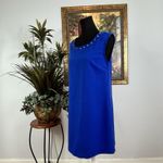 Blu Pepper Dress Womens M Sleeveless Pyramids Studs Royal Blue Open Back Y2K Photo 5