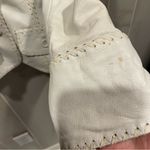 Bebe Vintage 90s-Y2K white ice ice baby leather crop fitted whipstitch jacket Photo 12
