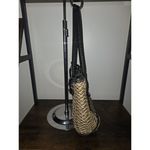 Brighton  Black Embossed Leather And‎ Woven Straw Purse Multi-Pocket Photo 5