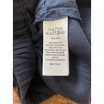 Saint Tropez West St Tropez West 100% Linen A-Line Midi Skirt Navy Blue Size M with Pockets Photo 7