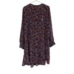 Time and Tru XXL Blue Pink Floral Tiered V Neck Babydoll Dress Long Sleeve Fall Photo 1