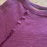 Pilcro  Anthropologie Ruffled Raglan Thermal Top Purple SMALL Photo 2