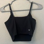 None Black Sports Bra Crop Top Athletic Top Photo 3