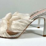 Loeffler Randall Claudia Top Knot Bow Heel Mule Sandals Pearl 9.5 NEW Photo 2