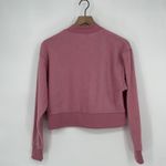 Abound  Mock Neck Cropped Fleece Sweatshirt Dusty Rose Pink XS Photo 3