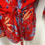 Lost + Wander tie wrap blouse with ruffle sleeves and peplum size large Photo 4