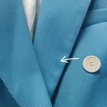 ZARA Womens Retro Blazer Jacket Size XS Blue Office Career Corpcore Minimalist Photo 8