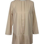 Refka Dress 8 Cream Modest Long Sleeve Pleated NWT Midi Office Wear Photo 0