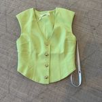 Amanda Uprichard NWT  PerrinLime Pear Button-Front Vest Small Photo 1