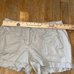 Loft Women's  cotton shorts‎ size 4 Khaki Cuffed 3" Inseam Elastic Waist Photo 4