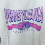 Vintage Pennsylvania White/Neon Pink Nature Sweatshirt LARGE White Photo 1
