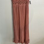 Free People NWT  Adella Maxi Slip dress in a pink size large Photo 4