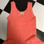 Torn By Ronny Kobo Ronny Kobo Fit & Flare Mini Dress Drop Waist Stretchy Textured Orange Coral sz M Photo 3