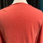 Gap Women Orange V-Neck Cotton Long Sleeve Relaxed Fit Sweater Size L Photo 8