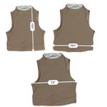 Ribbed Mock Neck Bra Size XS Light Brown NWOT Photo 7