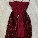 Lucy in the Sky Sequin A-Line Dress in Red Photo 3