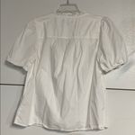 J.Crew  WOMENS PUFF SLEEVE WHITE SHORT SLEEVE COTTON TOP BLOUSE SMALL BP550 Photo 5