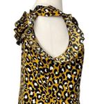 Who What Wear Midi Dress Ruffle Collar Yellow Leopard Women’s Plus Size XXL Photo 7