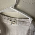 Silence + Noise Silence + Noise Shirt Womens Medium Button Front Short Sleeve Cottage Peasant Photo 3