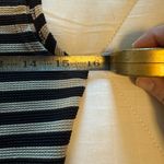 Malibu Black & Cream Striped Square Neck Sleeveless Knit Top Y2K Size XS Photo 3