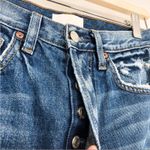 Boyish  by HER Billy High Rise Skinny Button Fly Raw Hem Distressed Jeans 24 Photo 3