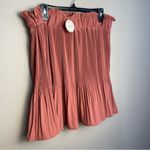 Pleated Solid Woven Pull On Mini Skirt Women's Plus Size Ash Rose 1X New Oddi Pink Photo 4