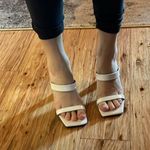 Nine West white open toe heels Photo 4