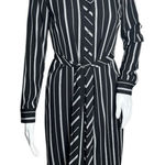 Brooks Brothers  Dress Womens 0‎ Petite Black White Stripe Office Business Preppy Photo 0