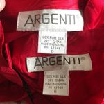 Vintage Argenti 100% pure Silk red skirt suit with asymmetrical closing size 6 Photo 11