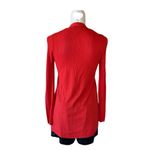 ZARA NWT  Lightweight Pleated Open Front Cardigan Orange Small Photo 7