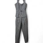 Vintage 80's‎ Gingham Halter Pant Set Black Size undefined Photo 1