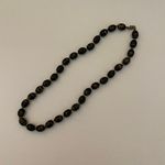 Black With Gold Stripes Beads Costume Necklace Photo 2