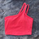 Tavi Seersucker One Shoulder Bra Crop Top Small Pink Photo 1