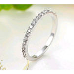 Boutique NEW Dainty 14k Gold Plated S925 Simulated Diamond Band Ring,‎ Adjustable Band Photo 9
