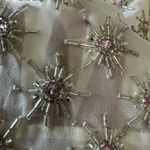 Club Monaco New Women’s  Meri Beaded Jupe Handcrafted Mini Skirt Ivory/Beige Sz 0 Photo 2