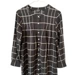 Madewell NEW  Collarless Shirtdress in Windowpane Size Small Photo 5