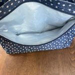 Thirty One Take Two Tote Backpack Navy Dancing Dot Embroidered "M" Diaper Bag Blue Photo 12