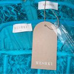 Meshki  New w Tags Mathilde Lace Corset Aquamarine Blue Formal Midi Dress XS Photo 4