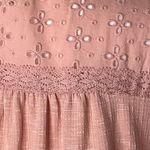 Matilda Jane  Heart to Heart Possibilities Pink Knit Shirt Lace Eyelet Size Small Photo 5