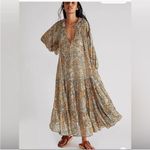 Free People  Feeling Groovy Maxi Dress In Black Small Photo 2