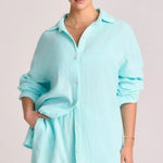 Vitamin A  Playa Oversize Gauze Cover Up Shirt Photo 0