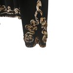 Ming Wang  Black Leopard Print Embellished Cardigan Sweater Jacket Size Small Photo 4