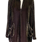 CP Shades Teton Tunic Size XS Brown Velvet Lagenlook Flowy Boho Top Made in USA Photo 0