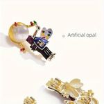 1pc Cartoon Paiting Art Little Girl Enamel Brooch, For‎ Backpack Clothes Hats Photo 5